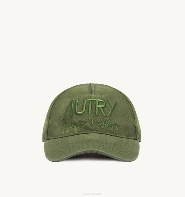 גברים Autry כובע לוגו supervintage בצבע ירוקVJ4H145 - Image 1