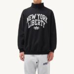 גברים Autry liberty photo סווטשירט חצי רוכסן שחורVJ4H116