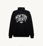 גברים Autry liberty photo סווטשירט חצי רוכסן שחורVJ4H116 - Image 5
