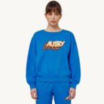 נשים Autry סווטשירט בלאט עם לוגו אירובי עם צווארון צווארVJ4H277