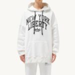 נשים Autry סווטשירט קפוצ'ון לבן liberty photoVJ4H296